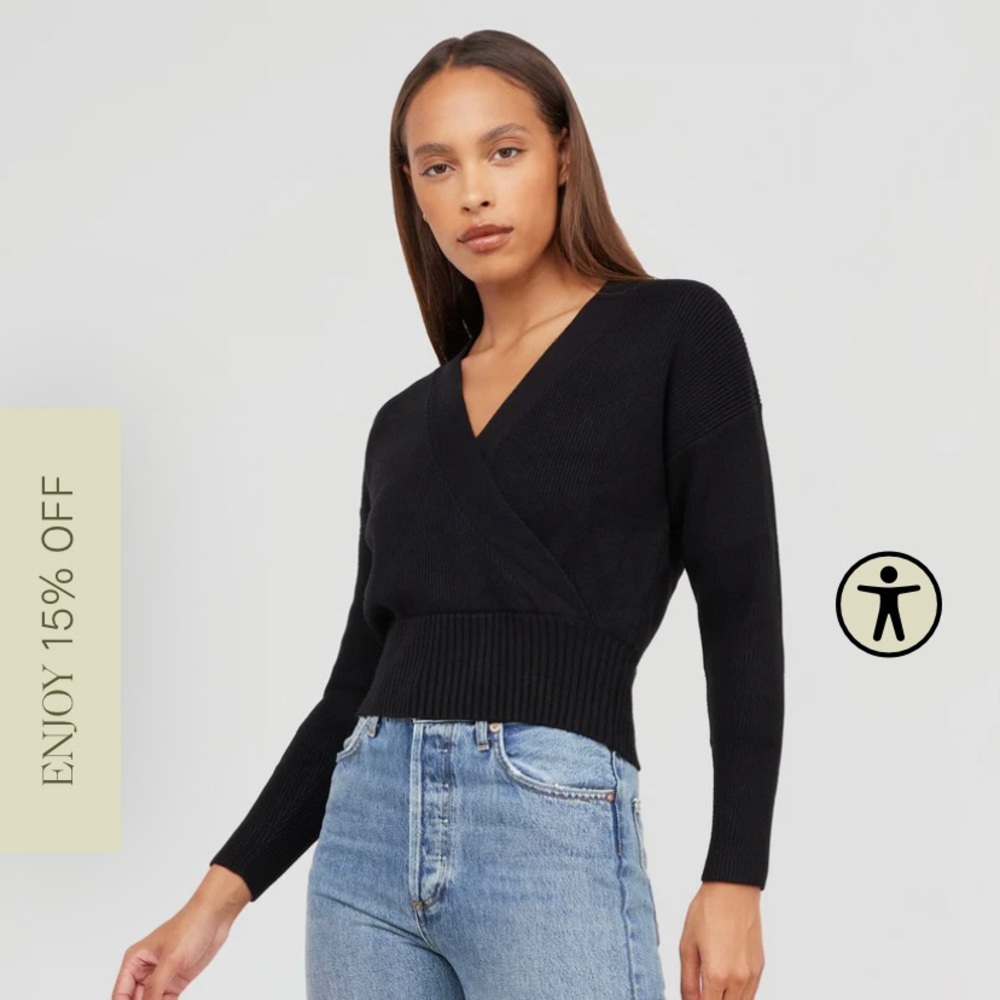 Modern Citizen Marlowe V-Neck Sweater - size S